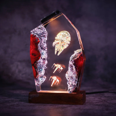 Handcrafted Galactic Resin Lamps