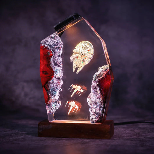 Handcrafted Galactic Resin Lamps