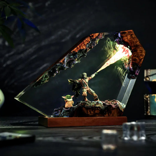 Handcrafted Galactic Resin Lamps