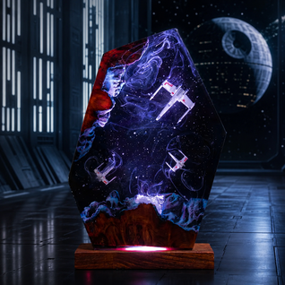 Handcrafted Galactic Resin Lamps