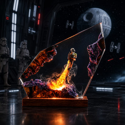 Handcrafted Galactic Resin Lamps