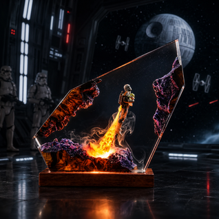 Handcrafted Galactic Resin Lamps